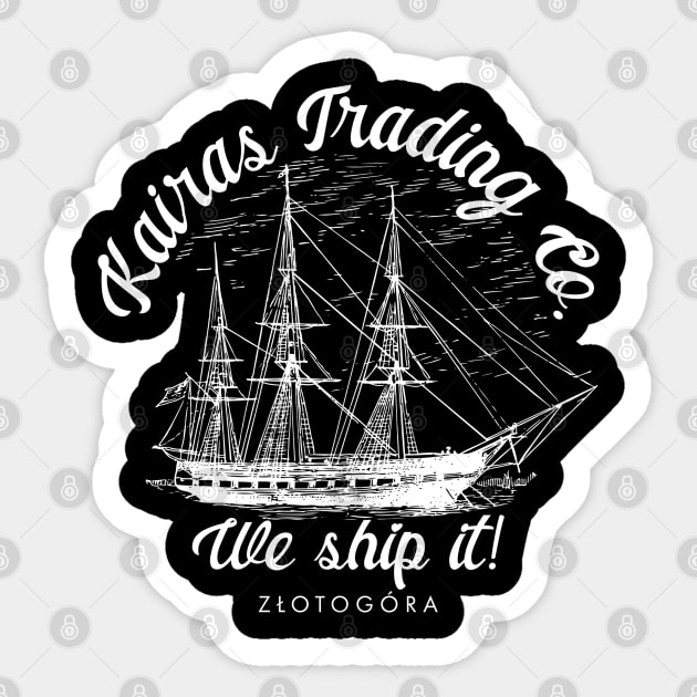 Kairas Trading Co. (White) Sticker by Rook & Rasp